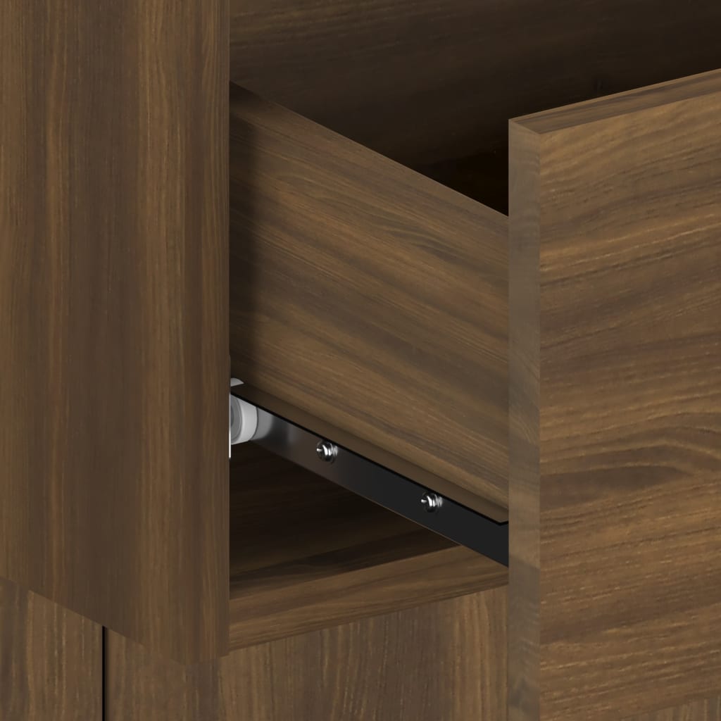 Wall-mounted Bedside Cabinets 2 pcs Brown Oak