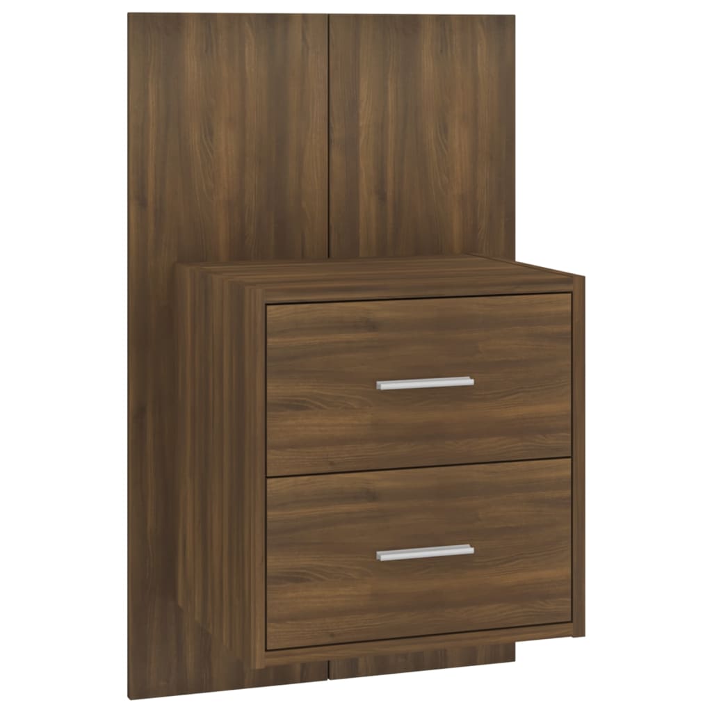 Wall-mounted Bedside Cabinets 2 pcs Brown Oak