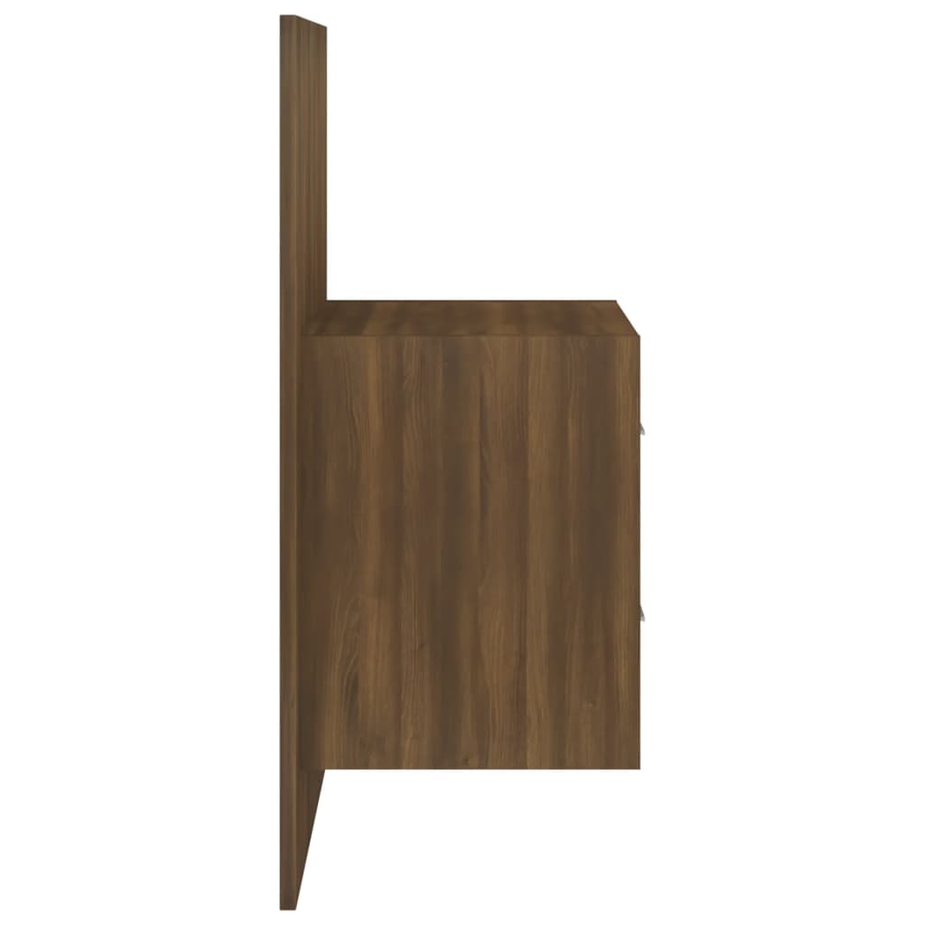 Wall-mounted Bedside Cabinets 2 pcs Brown Oak