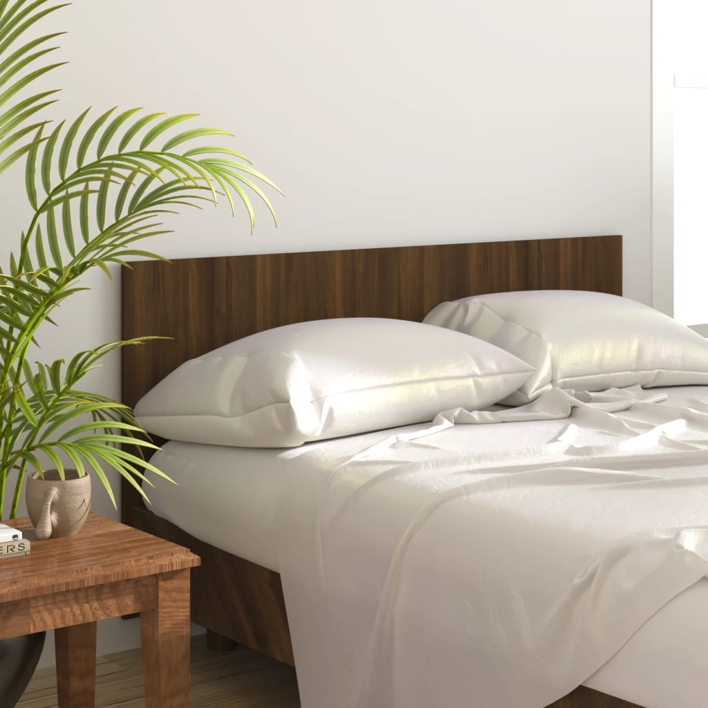 Bed Headboard Smoked Oak 160X1.5X80 Cm Engineered Wood