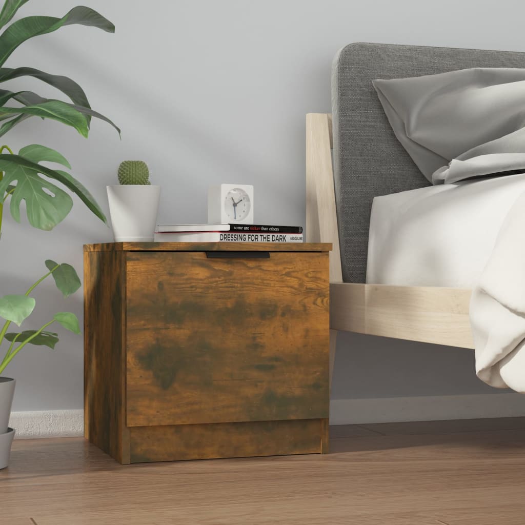 Bedside Cabinets 2 pcs Smoked Oak 40x39x40 cm