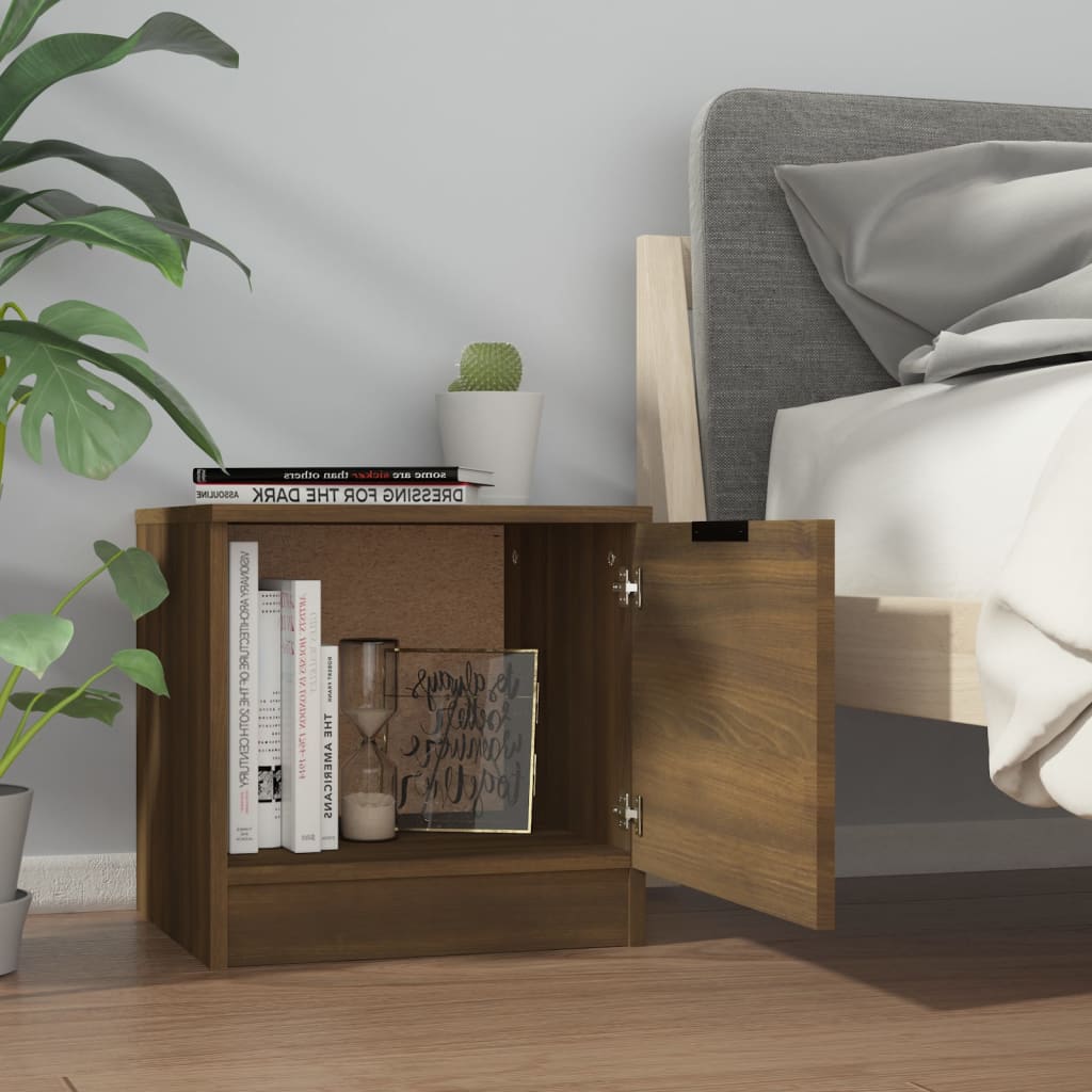 Bedside Cabinet Brown Oak 40x39x40 cm