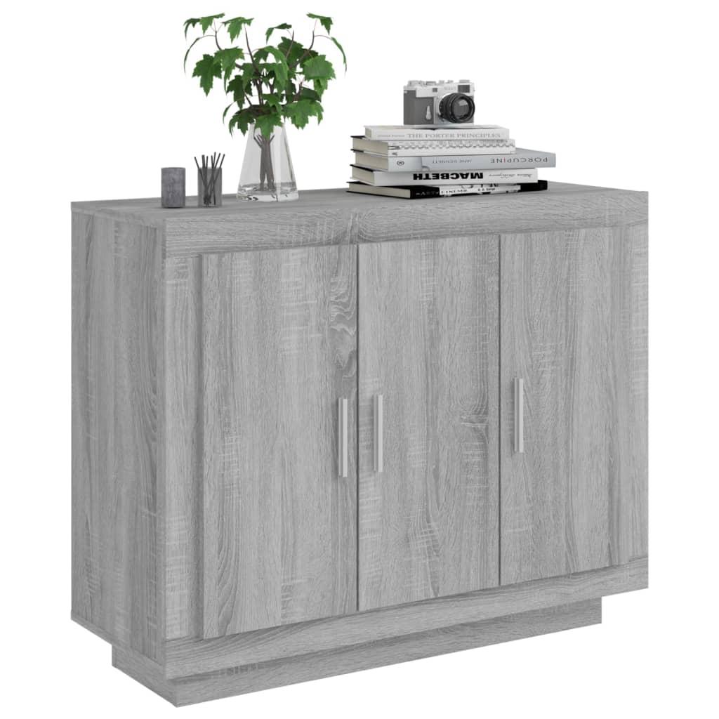 Sideboard Grey Sonoma 92x35x75 cm Engineered Wood