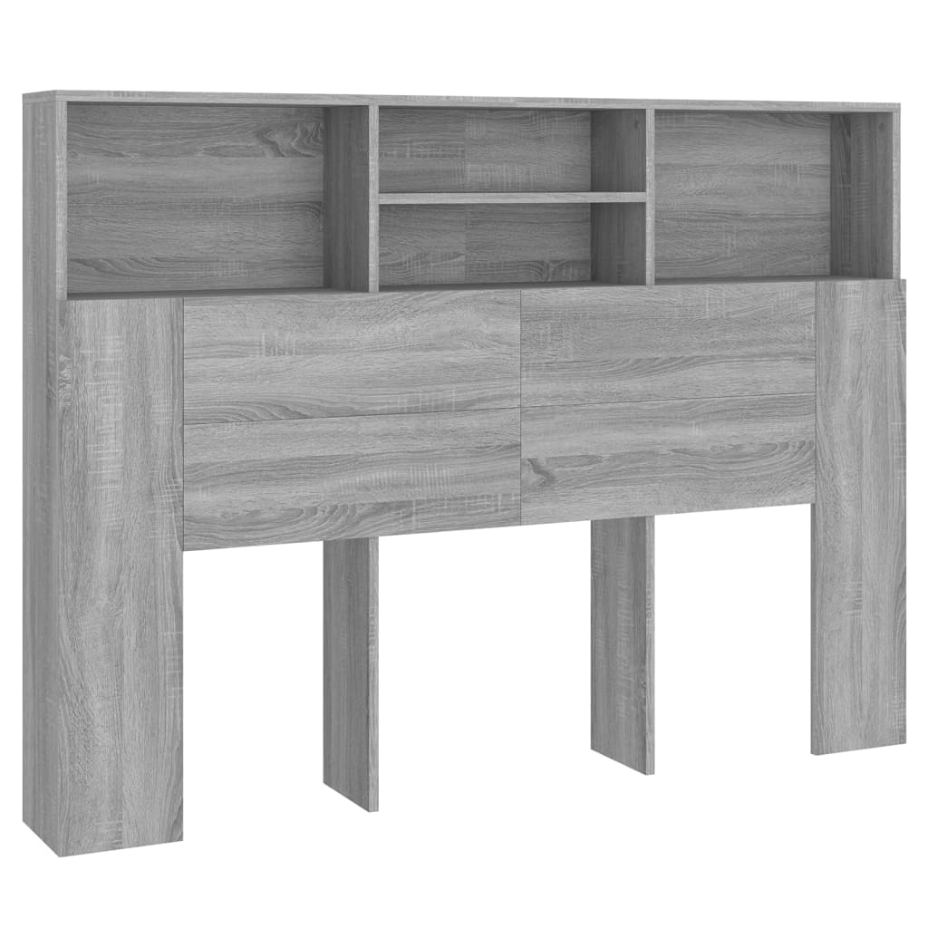 Headboard Cabinet Grey Sonoma 140x19x103.5 cm