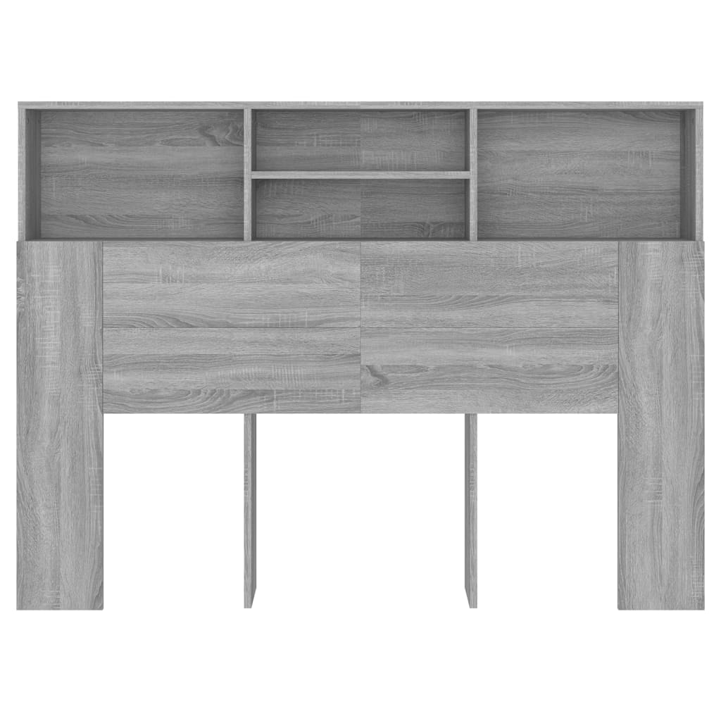 Headboard Cabinet Grey Sonoma 140x19x103.5 cm