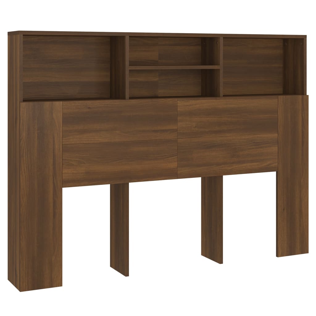 Headboard Cabinet Brown Oak 140X19X103.5 Cm