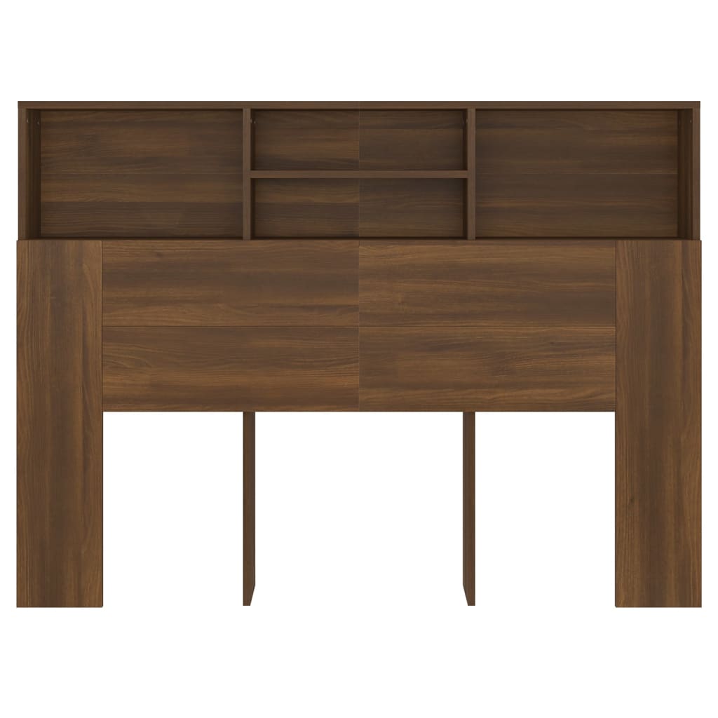 Headboard Cabinet Brown Oak 140X19X103.5 Cm