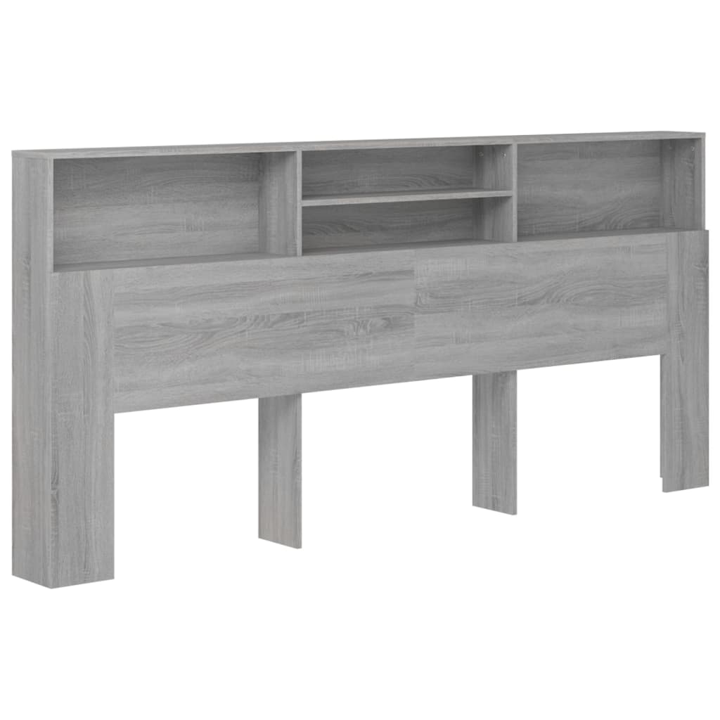 Headboard Cabinet Grey Sonoma 220x19x103.5 cm