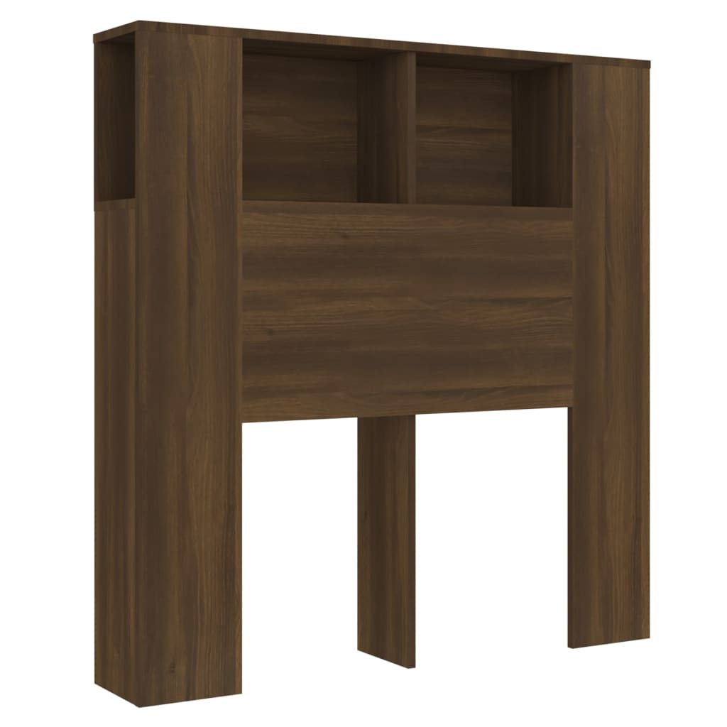 Headboard Cabinet Brown Oak 100x18.5x104.5 cm