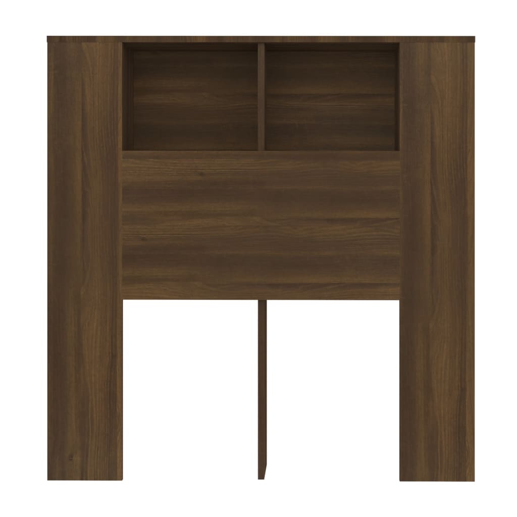 Headboard Cabinet Brown Oak 100x18.5x104.5 cm