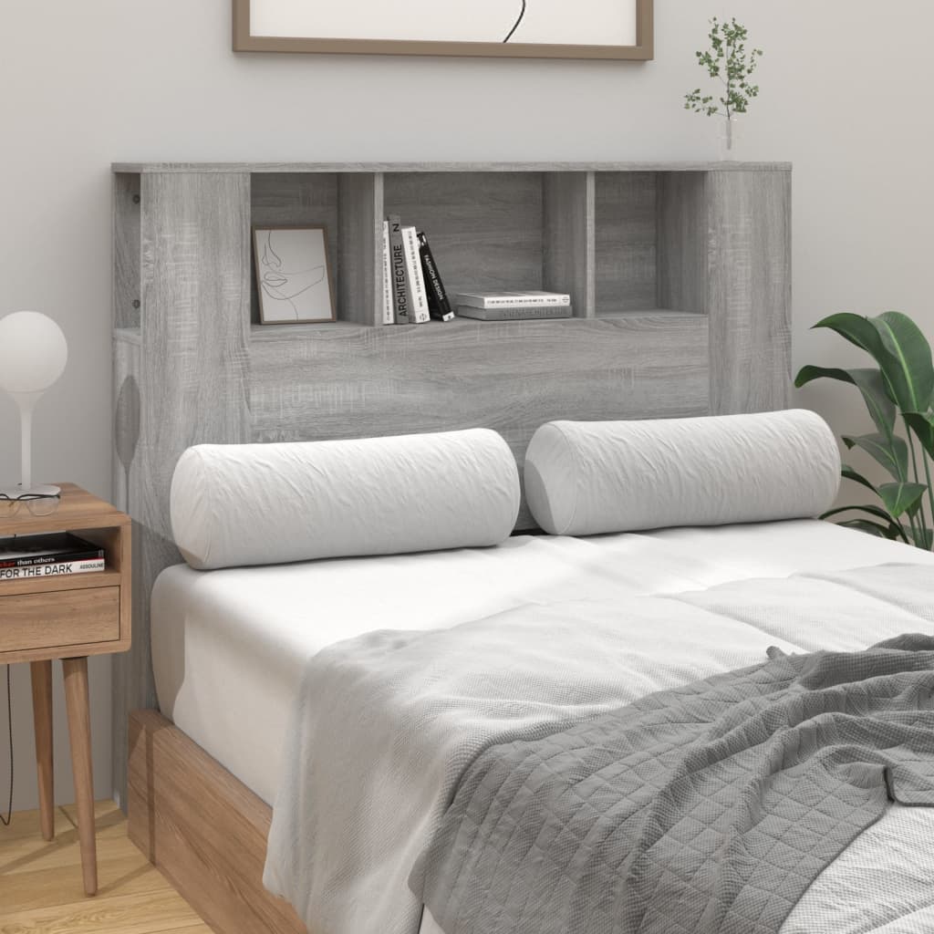 Headboard Cabinet Grey Sonoma 120X18.5X102.5 Cm