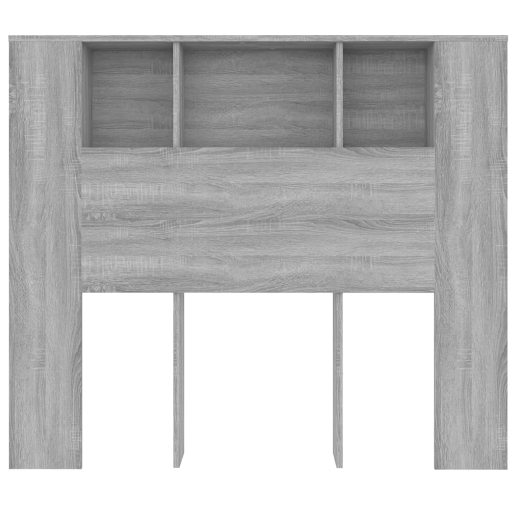 Headboard Cabinet Grey Sonoma 120X18.5X102.5 Cm