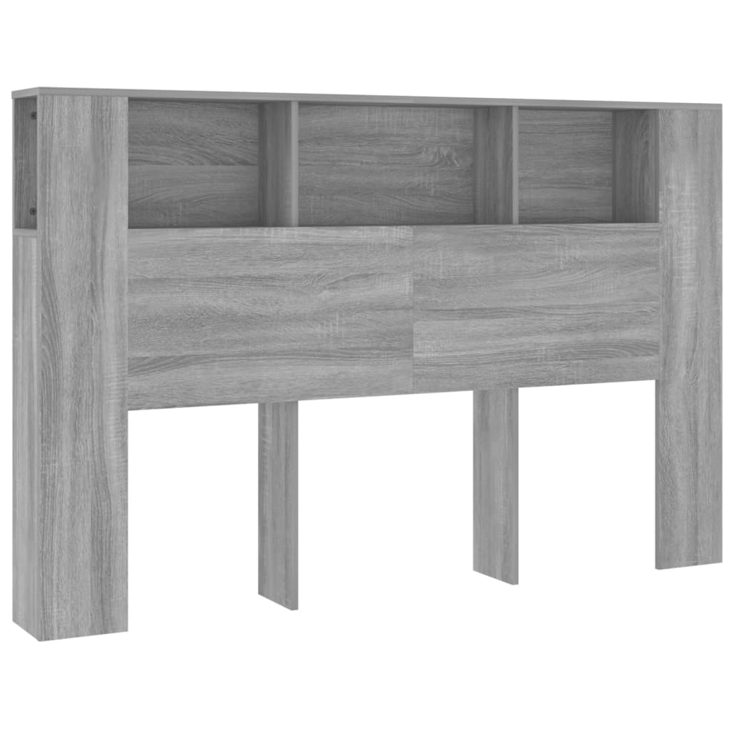 Headboard Cabinet Grey Sonoma 160x18.5x104.5 cm