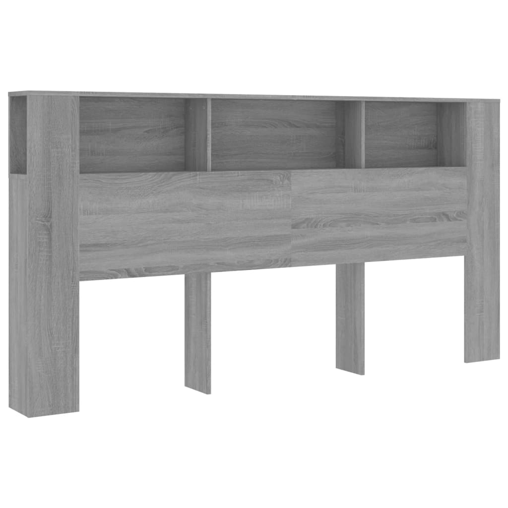 Headboard Cabinet Grey Sonoma 200X18.5X104.5 Cm