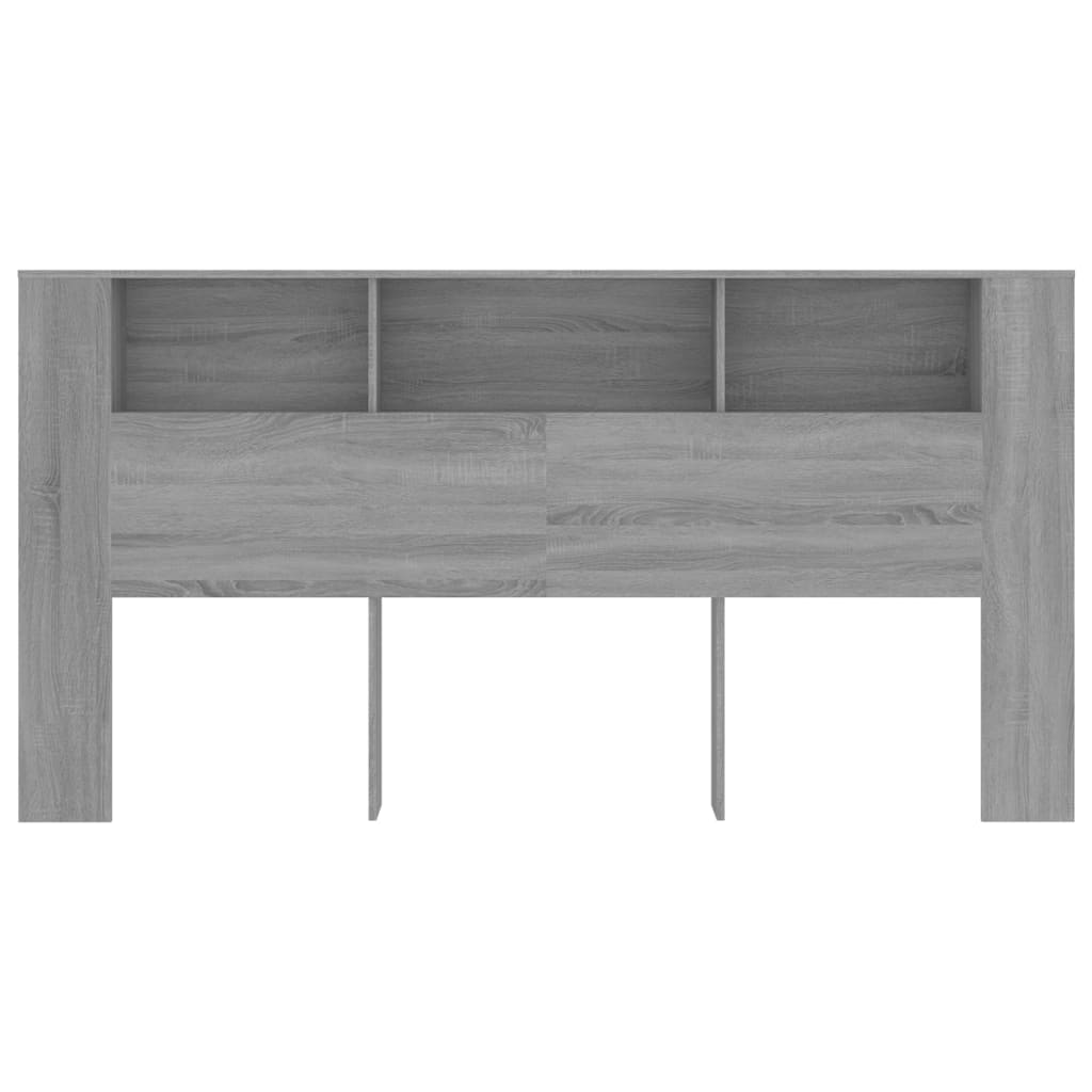 Headboard Cabinet Grey Sonoma 200X18.5X104.5 Cm