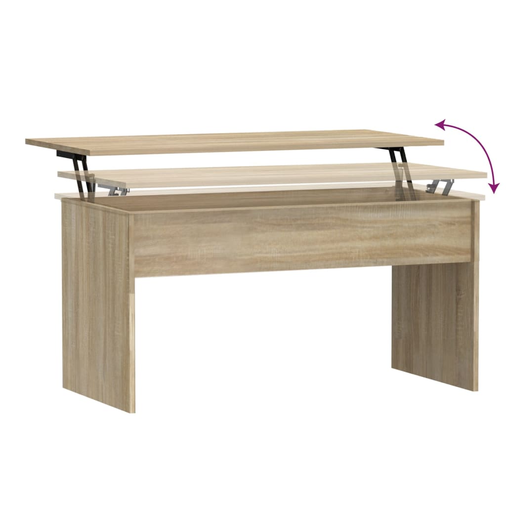 Coffee Table Sonoma Oak 102x50.5x52.5 cm Engineered Wood