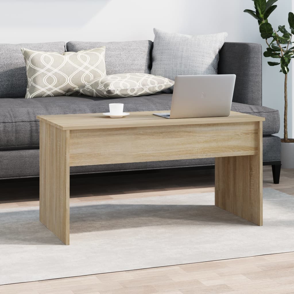 Coffee Table Sonoma Oak 102x50.5x52.5 cm Engineered Wood