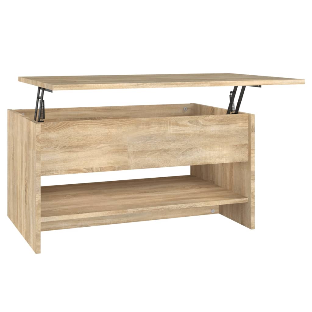 Coffee Table Sonoma Oak 80x50x40 cm Engineered Wood