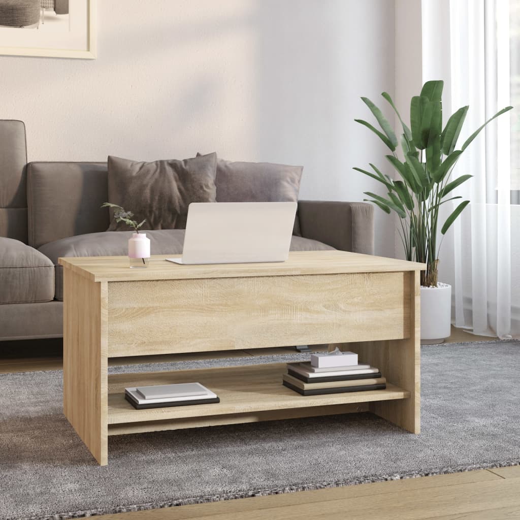 Coffee Table Sonoma Oak 80x50x40 cm Engineered Wood