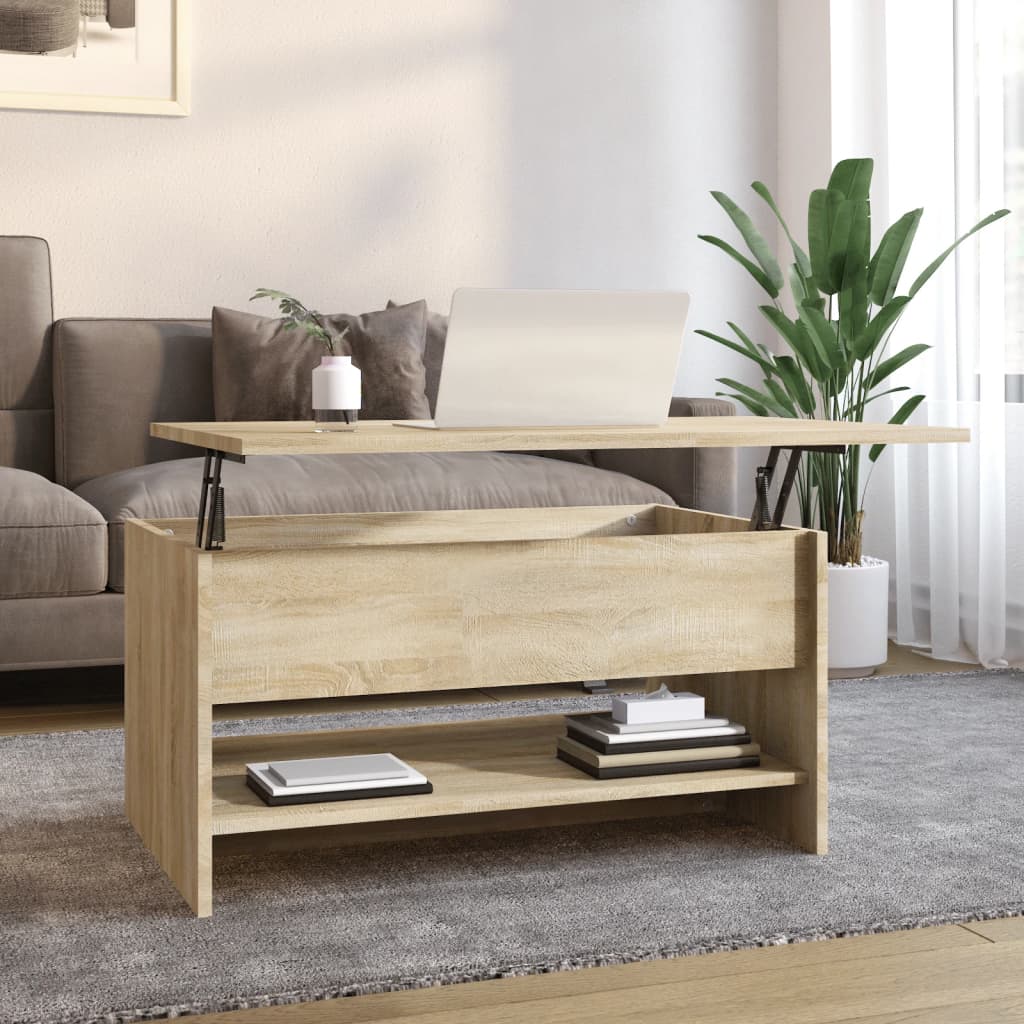 Coffee Table Sonoma Oak 80x50x40 cm Engineered Wood