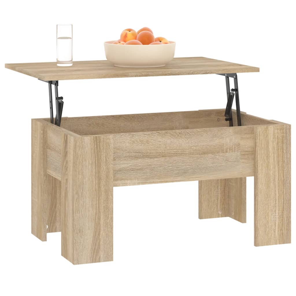 Coffee Table Sonoma Oak 79x49x41 cm Engineered Wood