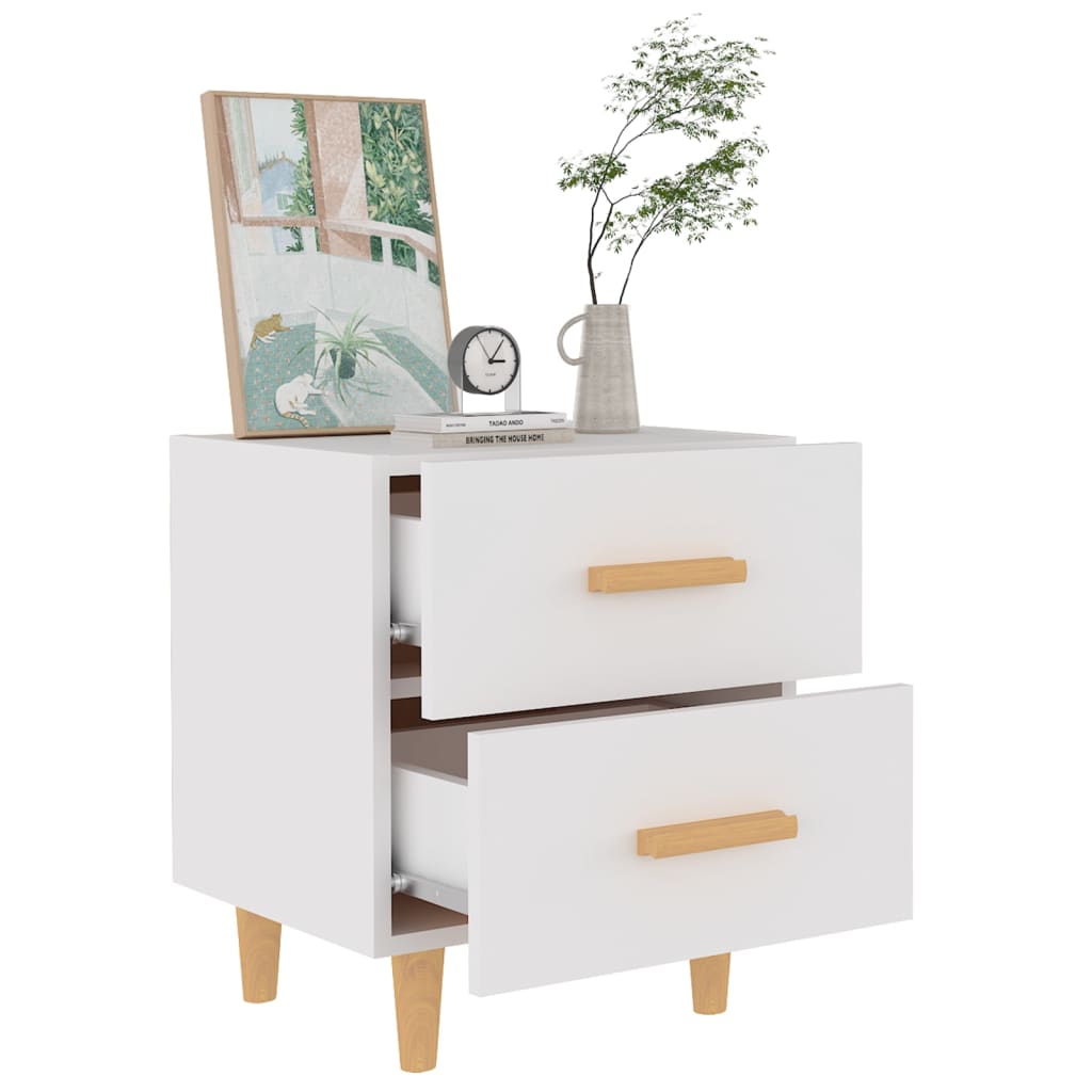 Bed Cabinet White 40x35x47.5 cm