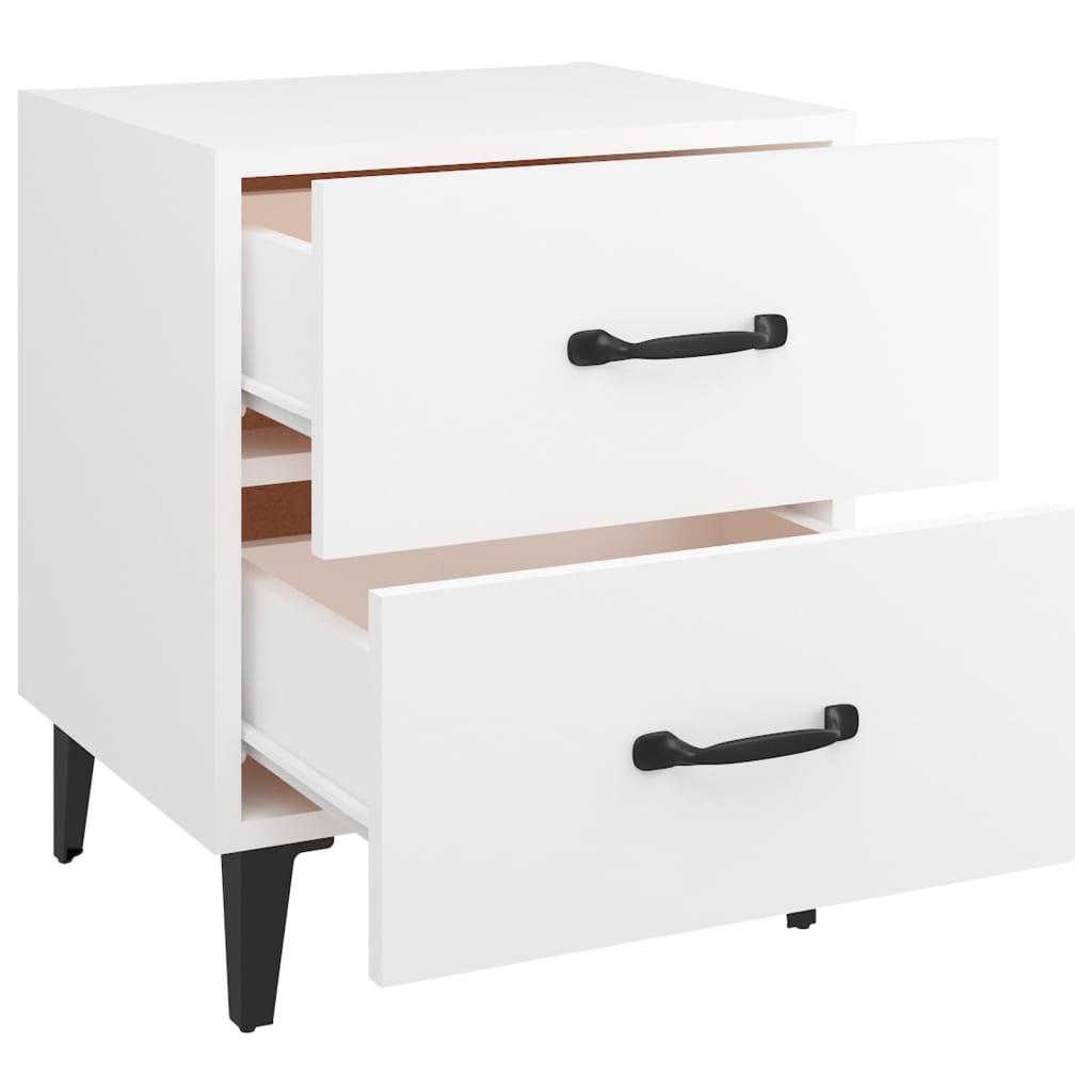 Bedside Cabinet White 40x35x47.5 cm