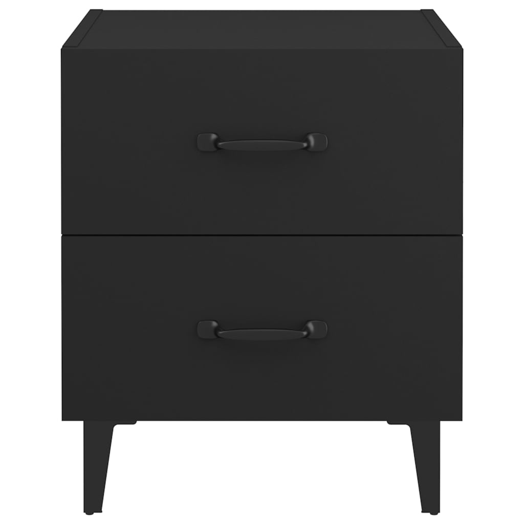 Bedside Cabinet Black 40x35x47.5 cm