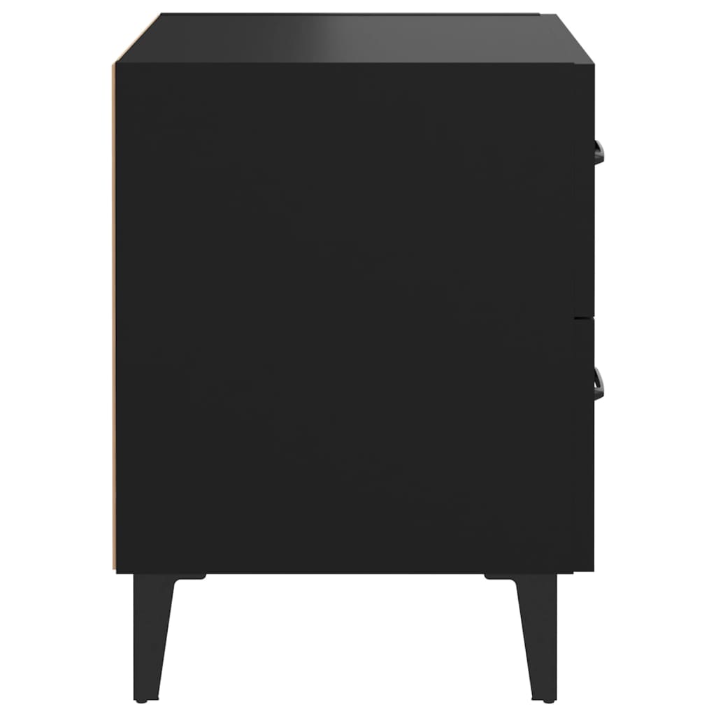 Bedside Cabinet Black 40x35x47.5 cm