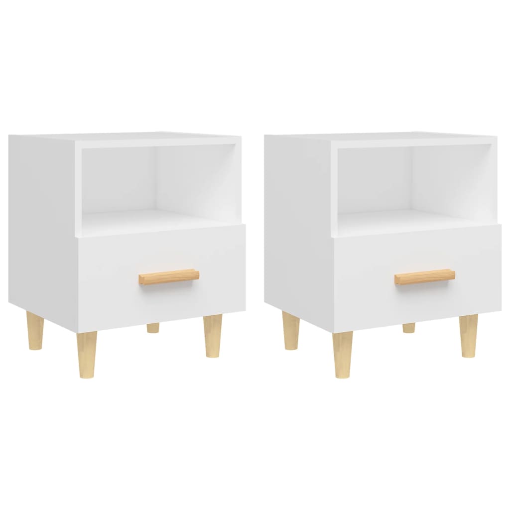 Bedside Cabinets 2 pcs White 40x35x47 cm