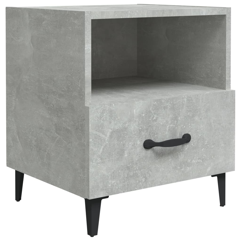 Bedside Cabinets 2 pcs Concrete Grey Engineered Wood