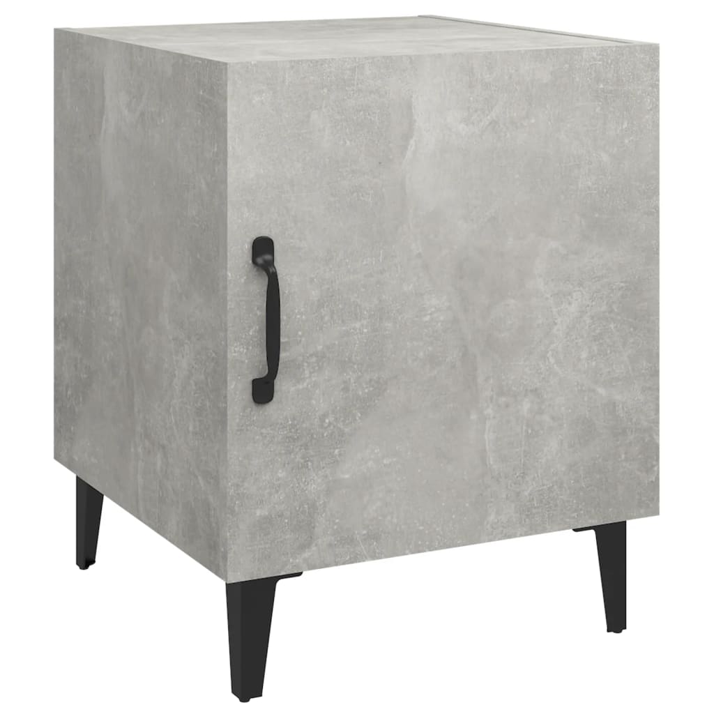 Bedside Cabinet Concrete Grey Engineered Wood