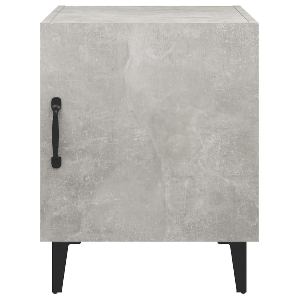 Bedside Cabinet Concrete Grey Engineered Wood