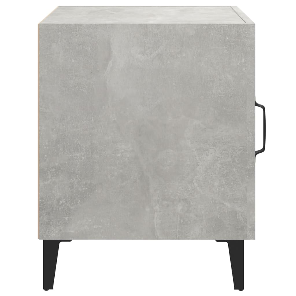 Bedside Cabinet Concrete Grey Engineered Wood