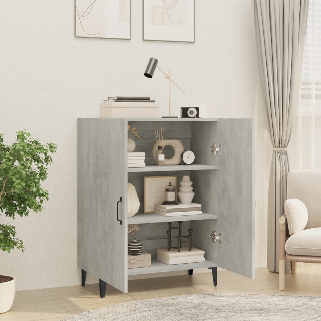 Sideboard Concrete Grey 70X34X90 Cm Engineered Wood