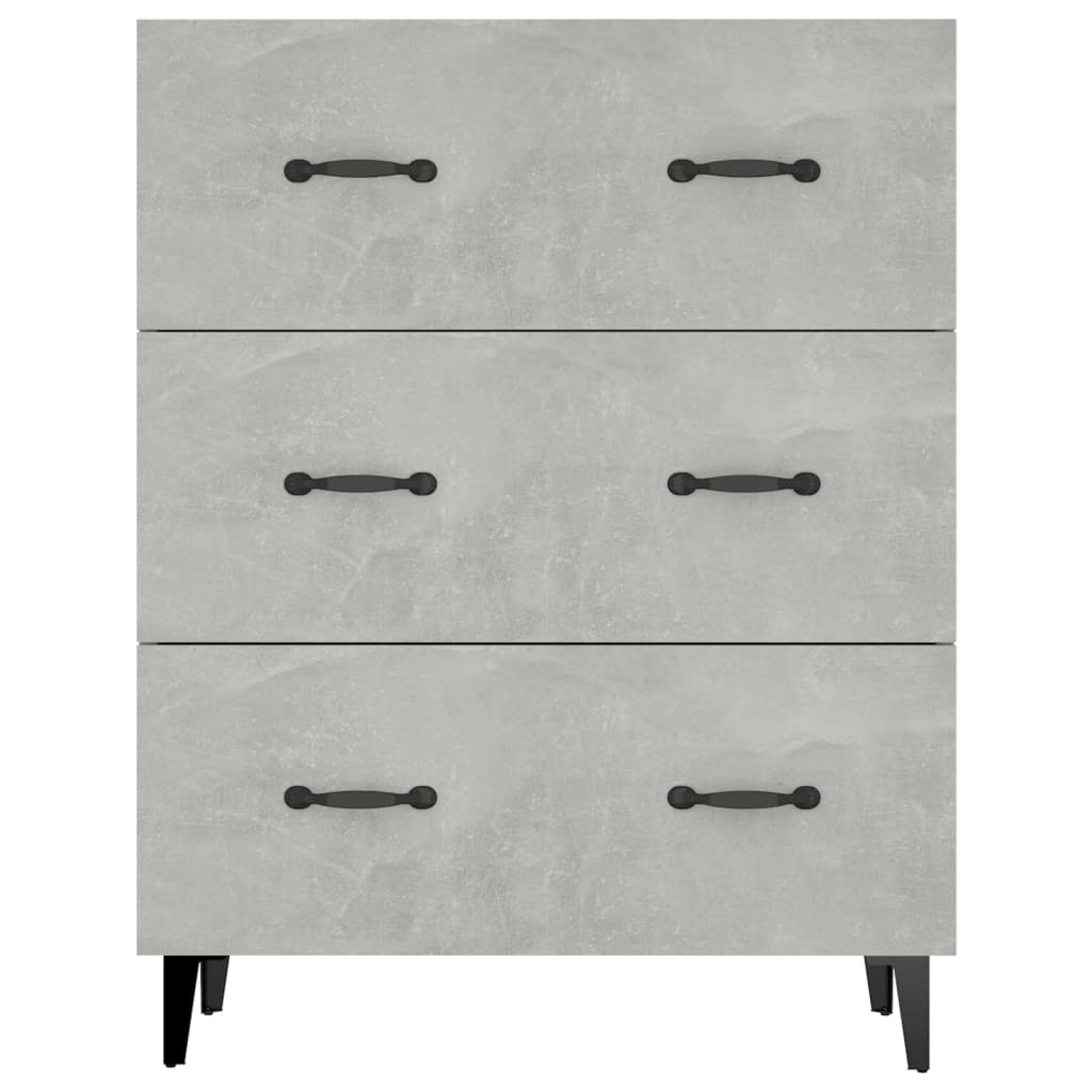 Sideboard Concrete Grey 69.5x34x90 cm Engineered Wood