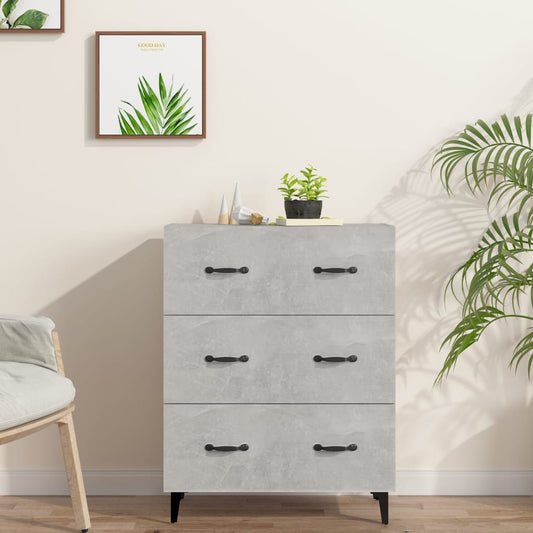 Sideboard Concrete Grey 69.5x34x90 cm Engineered Wood