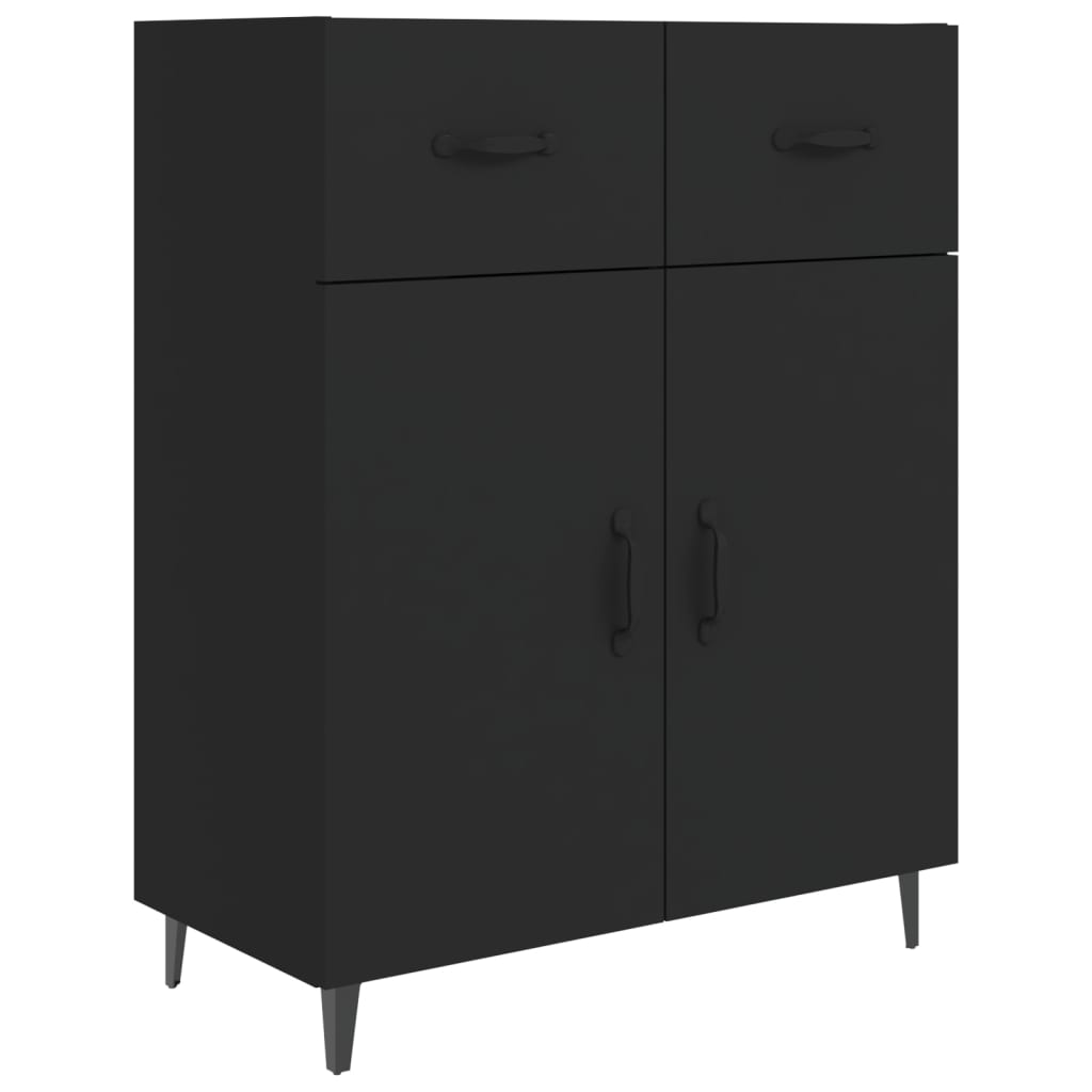 Sideboard Black 69.5x34x90 cm Engineered Wood