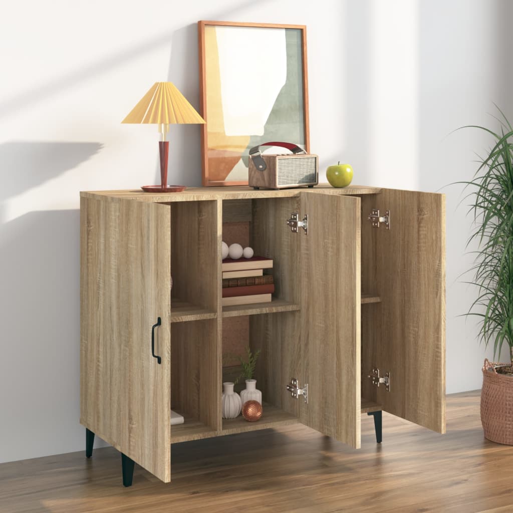 Sideboard Sonoma Oak 90X34X80 Cm Engineered Wood