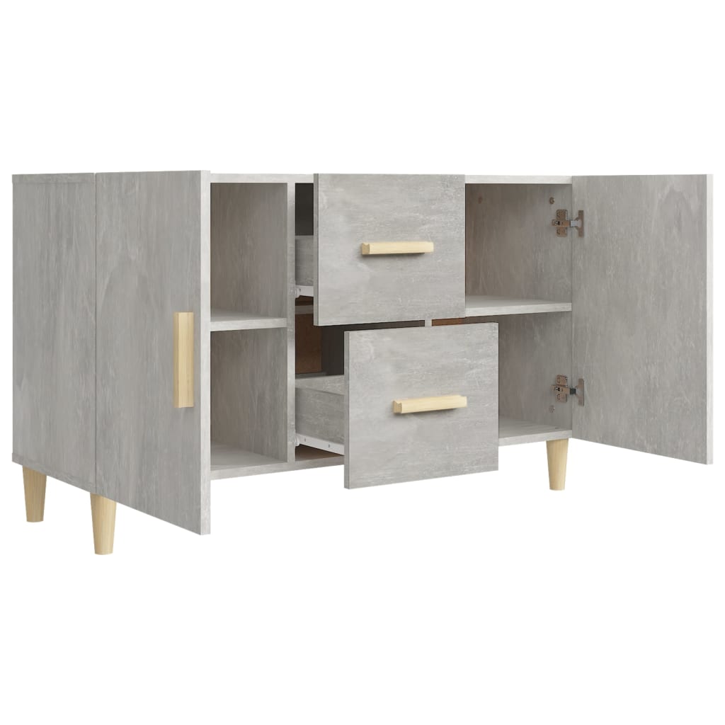 Sideboard Concrete Grey 100X36X60 Cm Engineered Wood