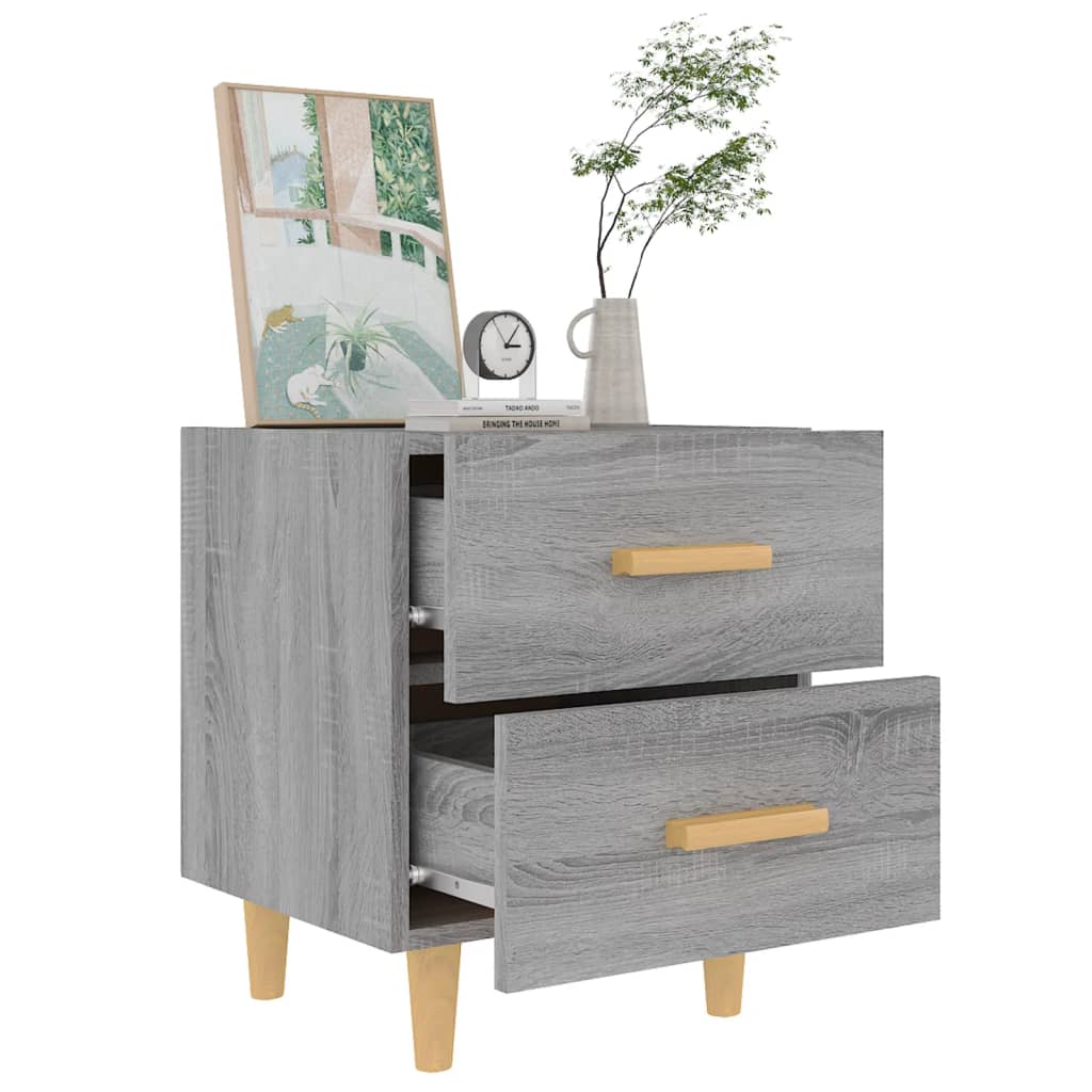 Bed Cabinets 2 pcs Grey Sonoma 40x35x47.5 cm