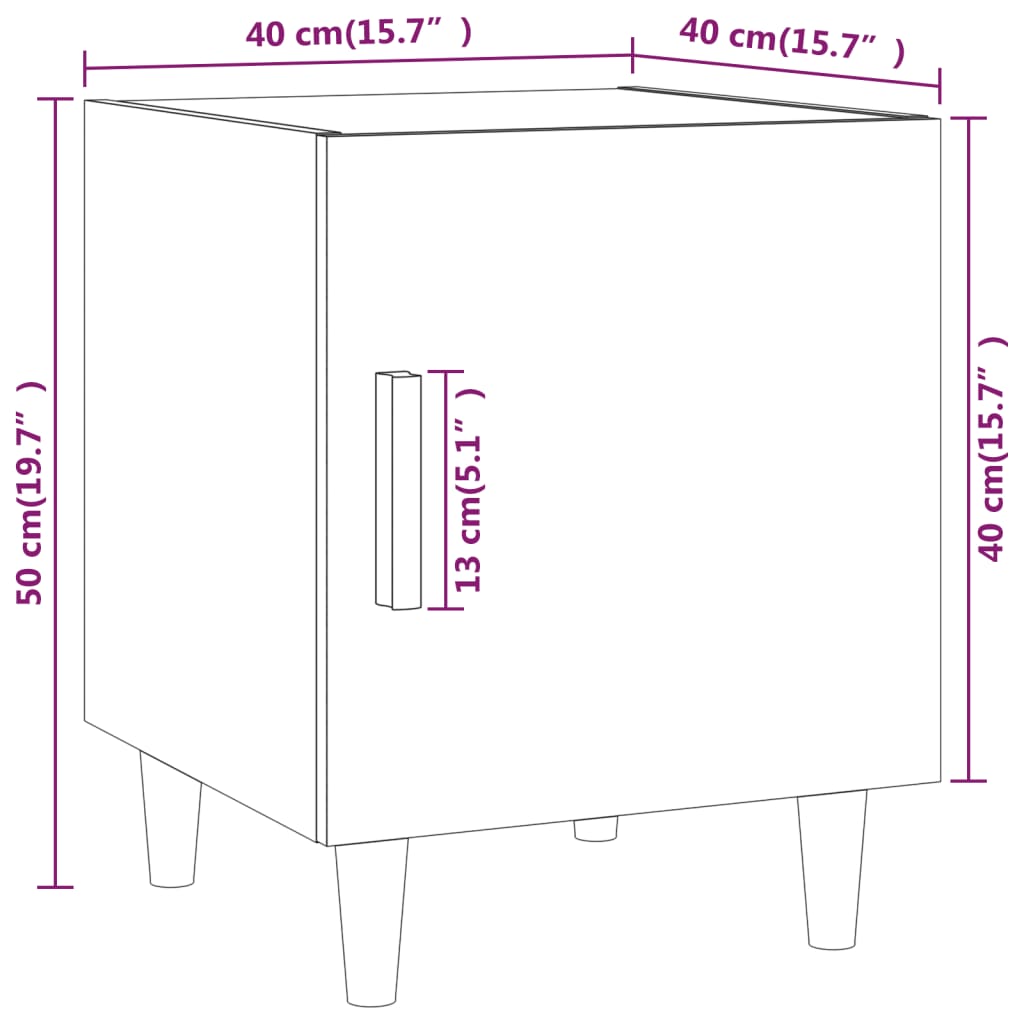 Bedside Cabinet Engineered Wood