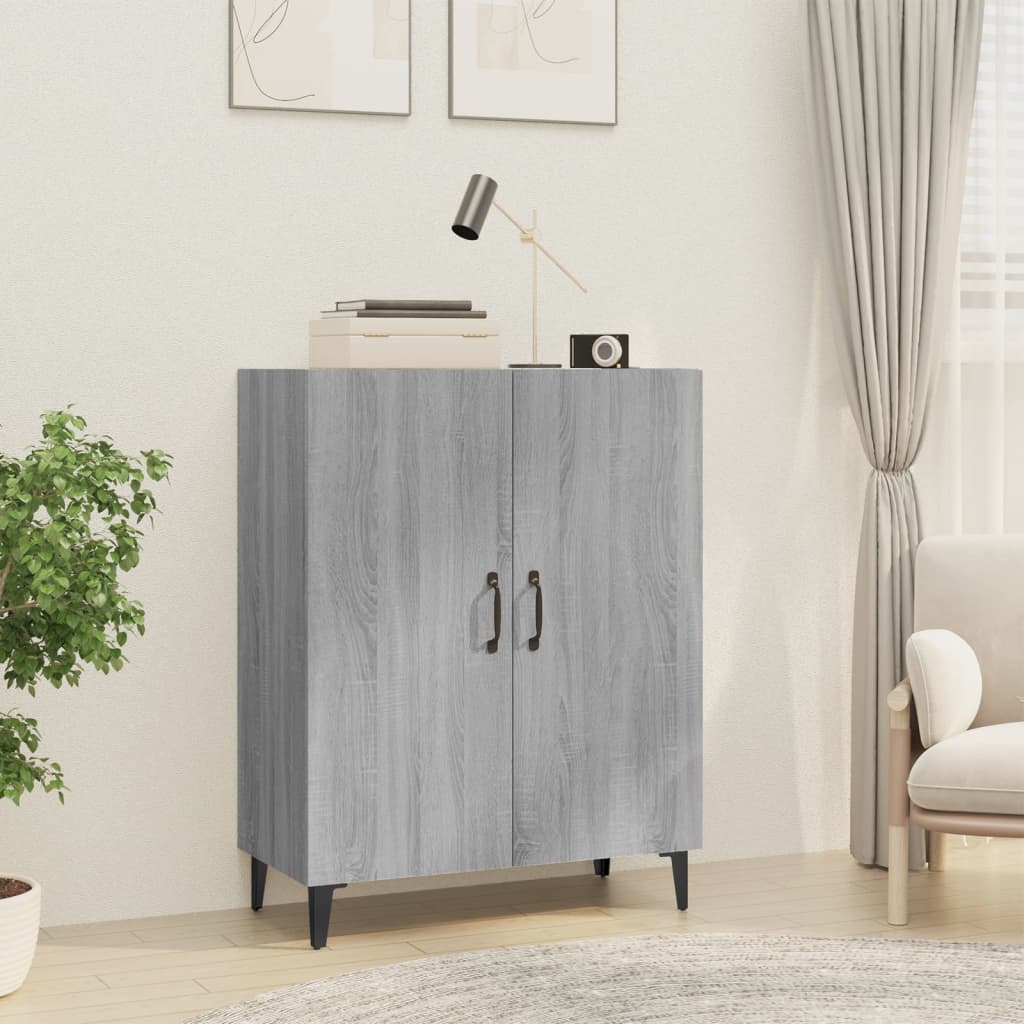 Sideboard Concrete Grey 70X34X90 Cm Engineered Wood