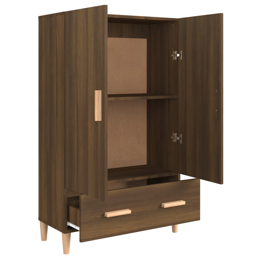 Highboard Brown Oak 70x31x115 cm Engineered Wood