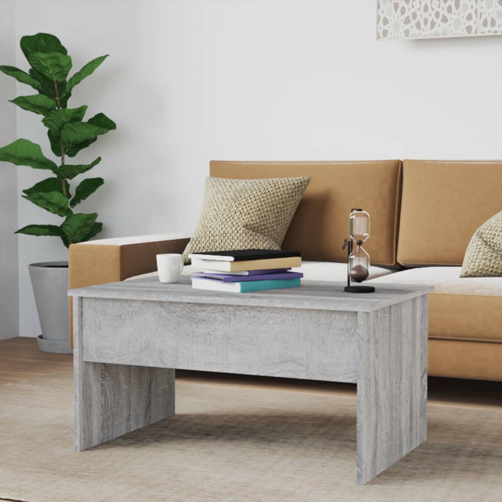 Coffee Table Grey Sonoma 80x50.5x41.5 cm Engineered Wood