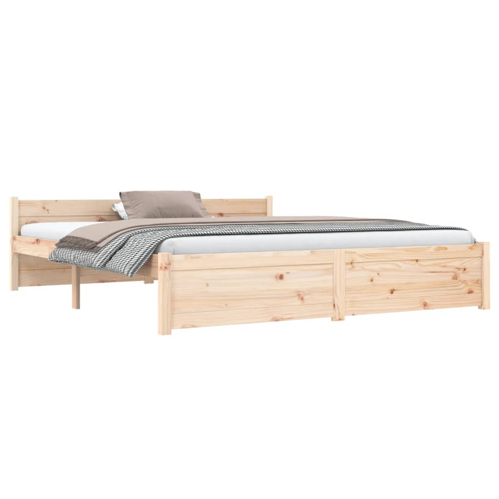 Bed Frame Solid Wood 153x203 cm Queen Size