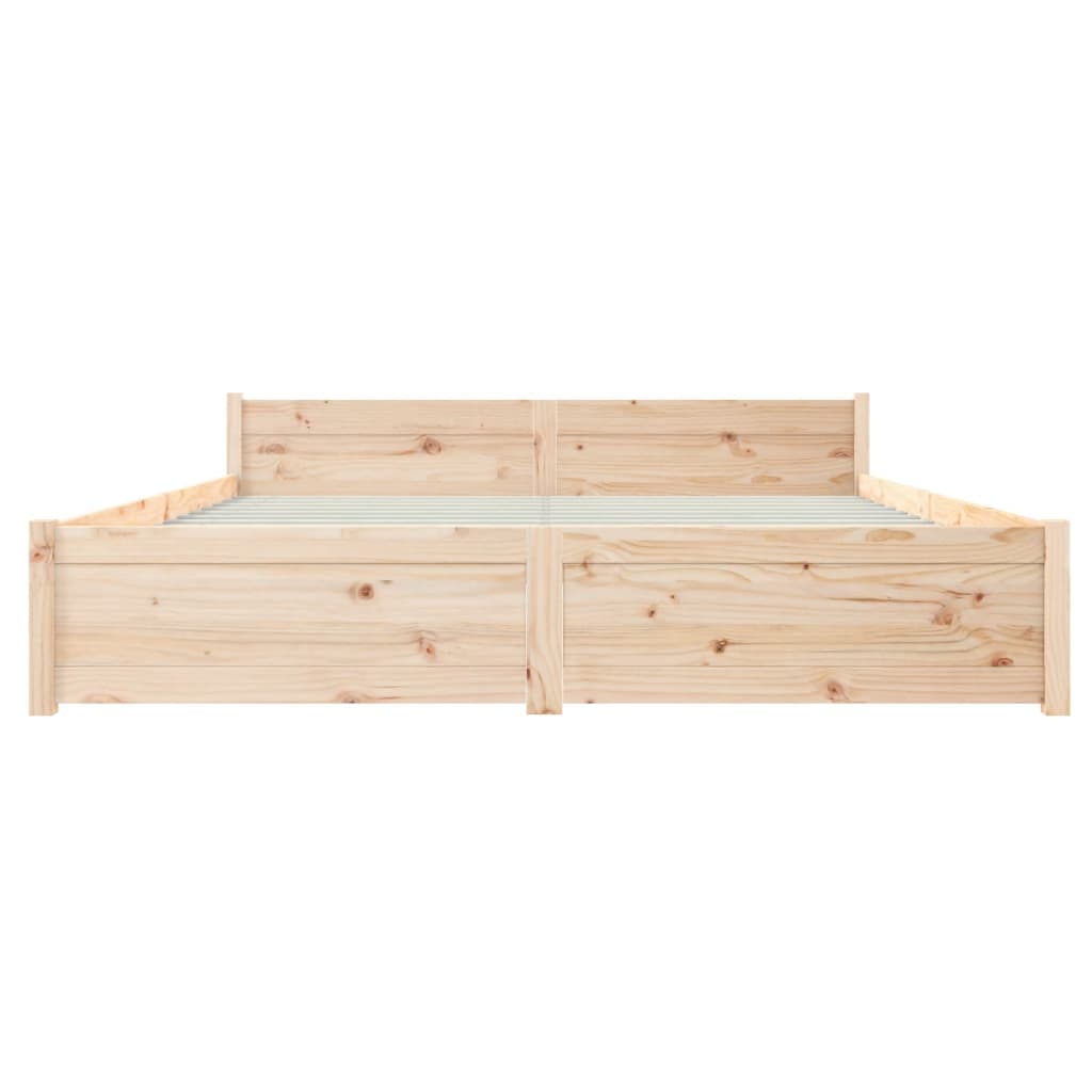 Bed Frame Solid Wood 153x203 cm Queen Size