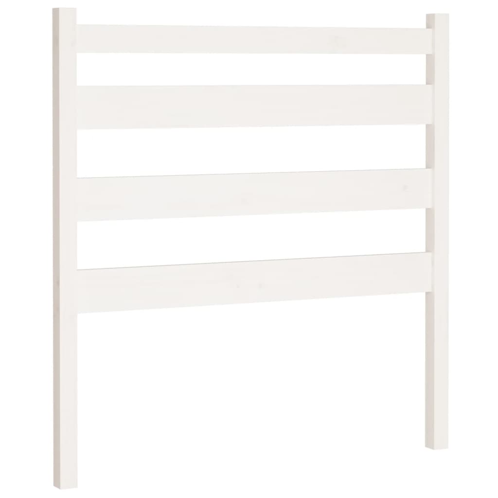 Bed Headboard White 96x4x100 cm Solid Wood Pine