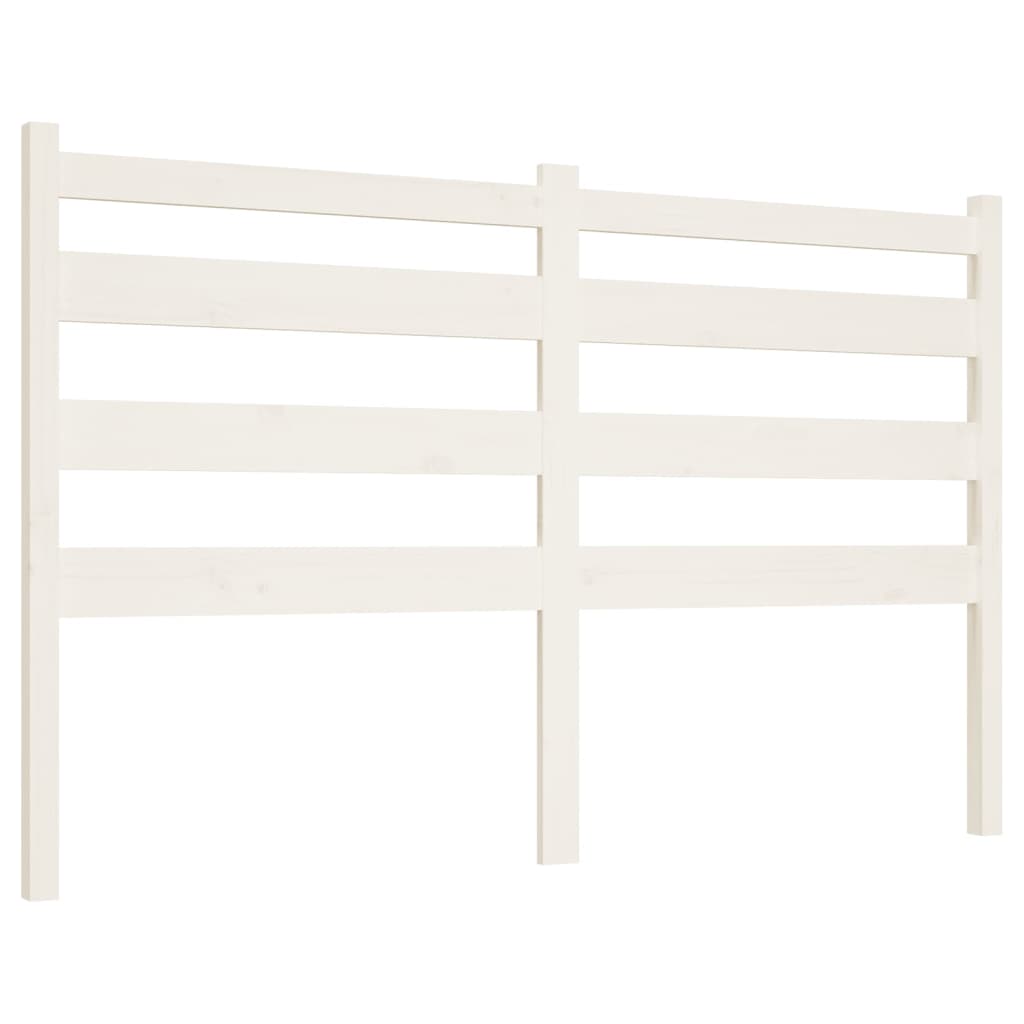 Bed Headboard White 156x4x100 cm Solid Wood Pine