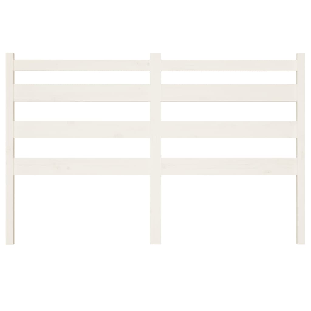 Bed Headboard White 156x4x100 cm Solid Wood Pine